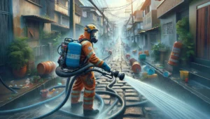 Hidrojateamento em rede pluvial