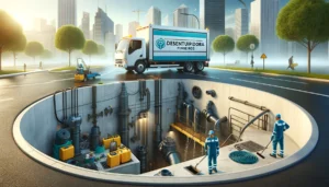 Limpeza de poço de recalque